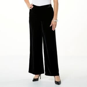 Wynne Layers Collection Velvet Wide-Leg Pants Black S 💝